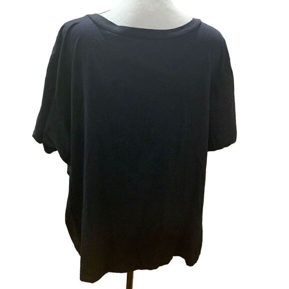 LA Ink Y2k Skull & Crossbones V-Neck Punk Goth Grunge 1/2 Sleeve Blk Pink WMN 4X - Picture 3 of 8